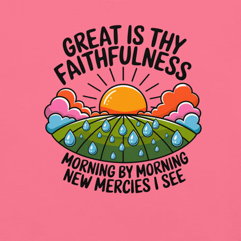 Great is Thy Faithfulness Christian Bible Verse T-Shirt